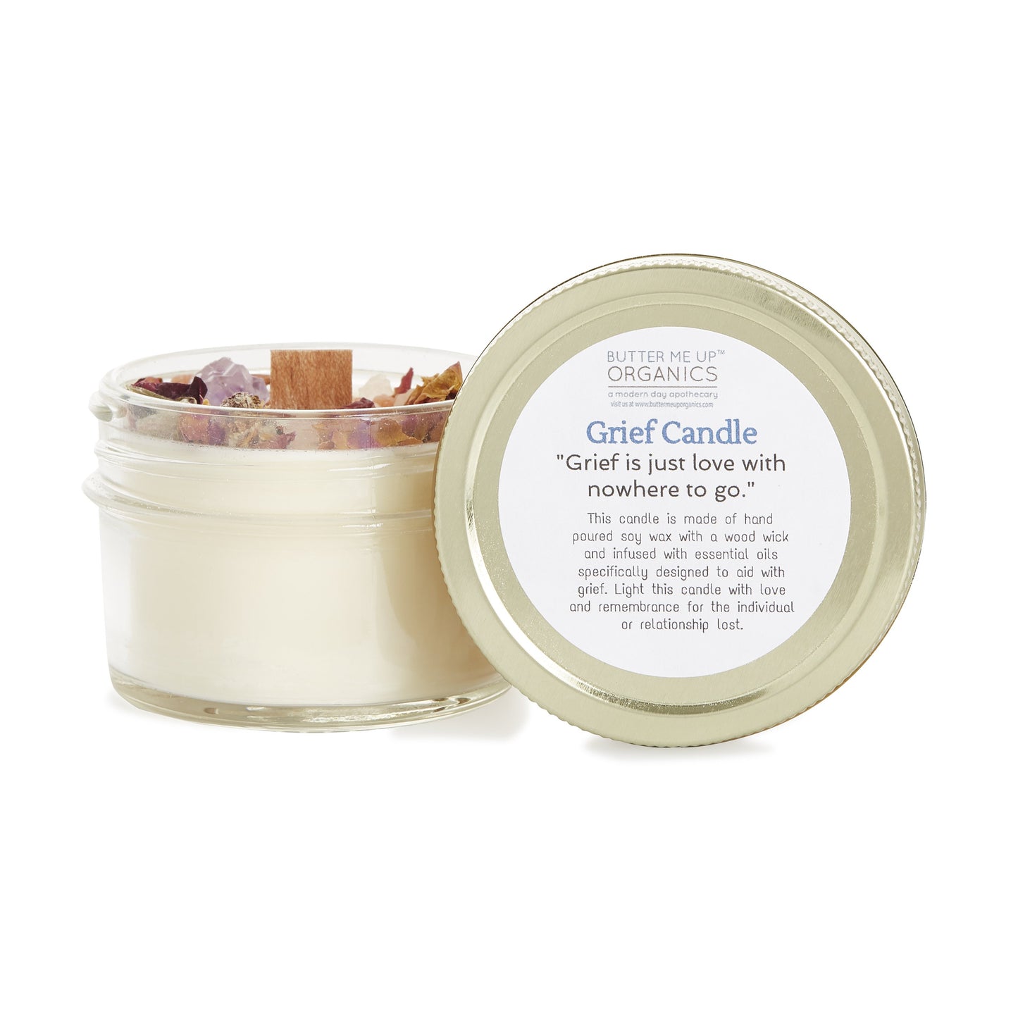 Grief Candle / Intention Candle / Essential Oil Candle / Soy Wax - Organify Me