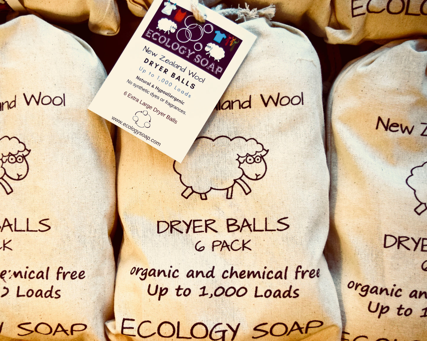 Premium New Zealand Organic Wool Jumbo Dryer Balls - Organify Me