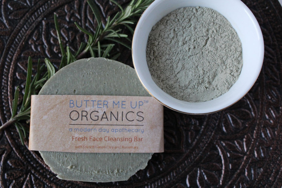 Face Wash Facial Cleansing Bar with French Green Sea Clay - Organify Me