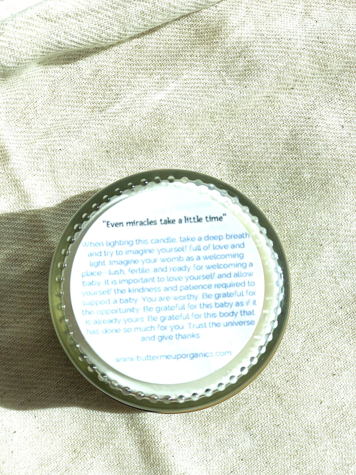Fertility candle / crystal candle / abundance candle / butter me up - Organify Me
