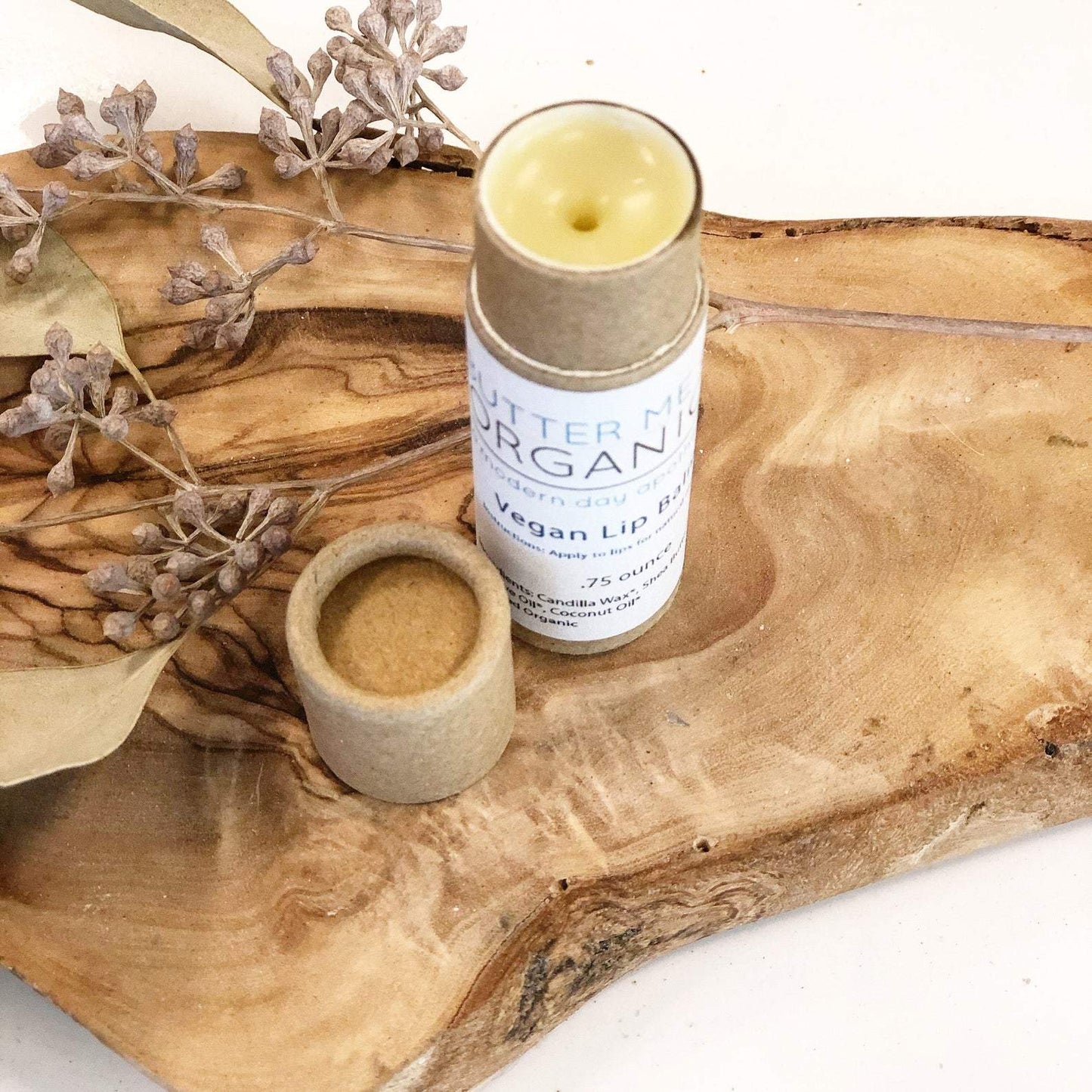 VEGAN Lip Balm / Organic Lip Balm / Compostable Paperboard Tube / Eco - Organify Me
