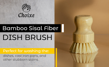 Bamboo Sisal Fiber Dish Brush - Organify Me