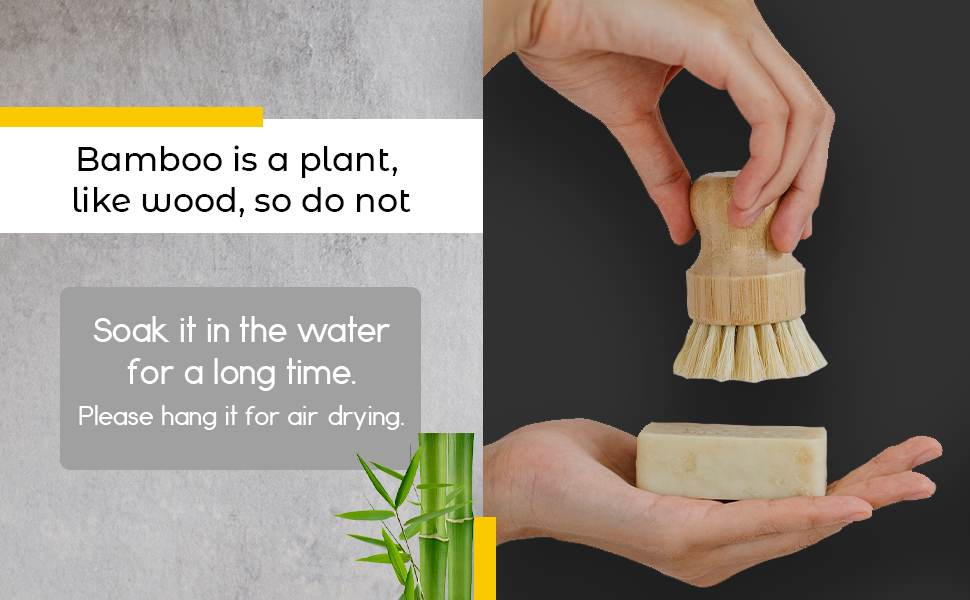 Bamboo Sisal Fiber Dish Brush - Organify Me