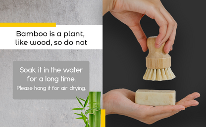 Bamboo Sisal Fiber Dish Brush - Organify Me