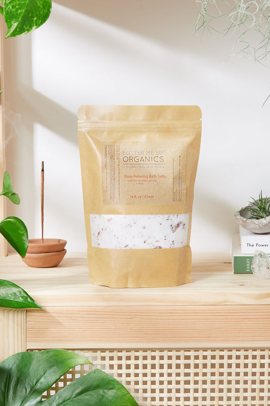 Organic Rose Salt Soak / Epsom Salt Soak / Pink Himalayan Sea Salt / - Organify Me