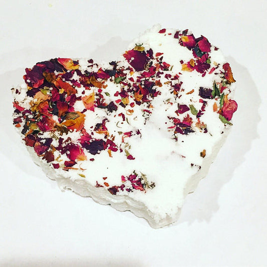 Rose heart bath bomb / organic bath bomb / - Organify Me