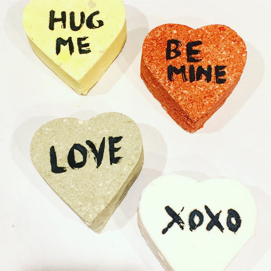 Organic bath bomb / Valentine's Day / conversation hearts / - Organify Me