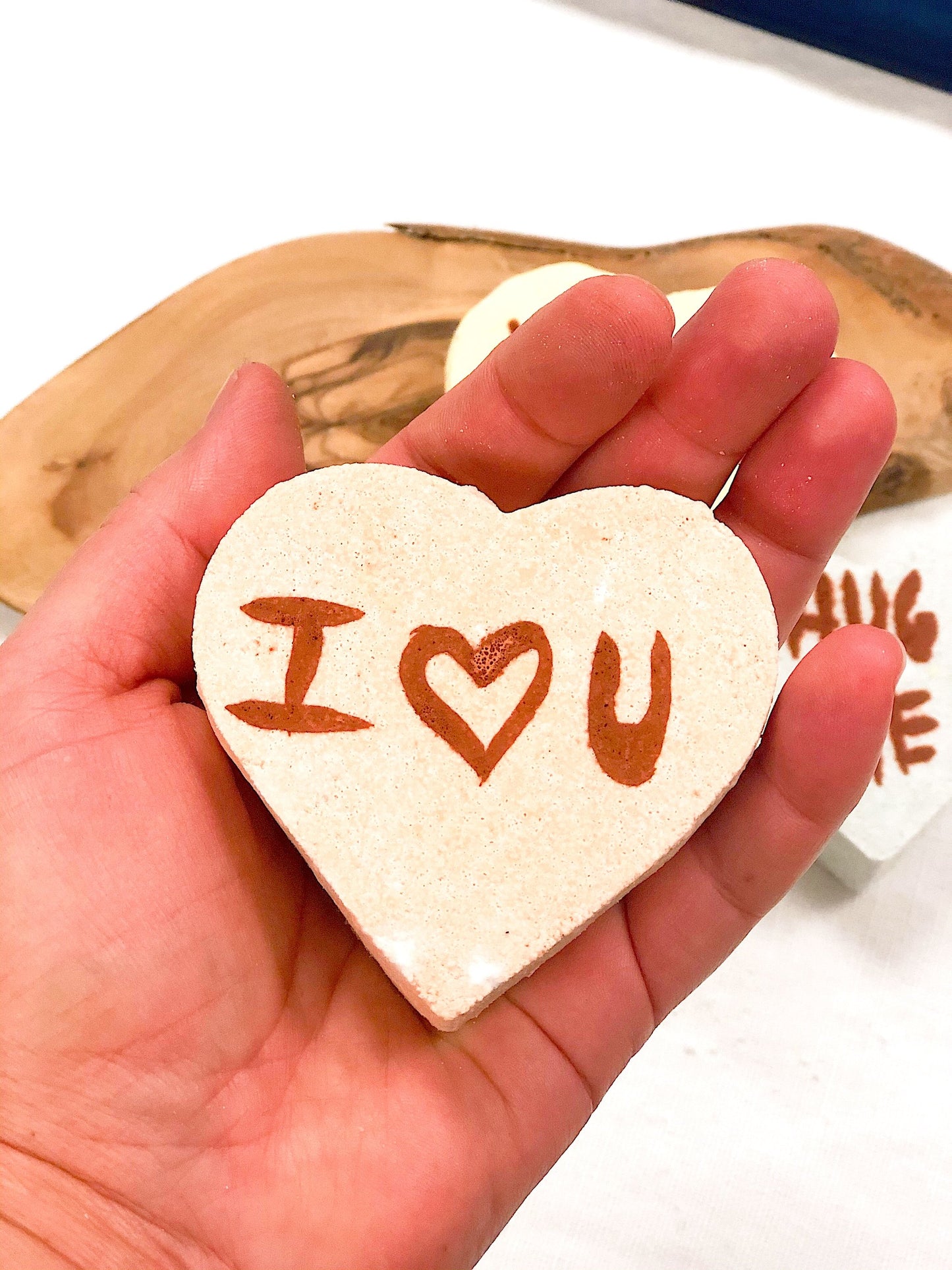 Organic bath bomb / Valentine's Day / conversation hearts / - Organify Me
